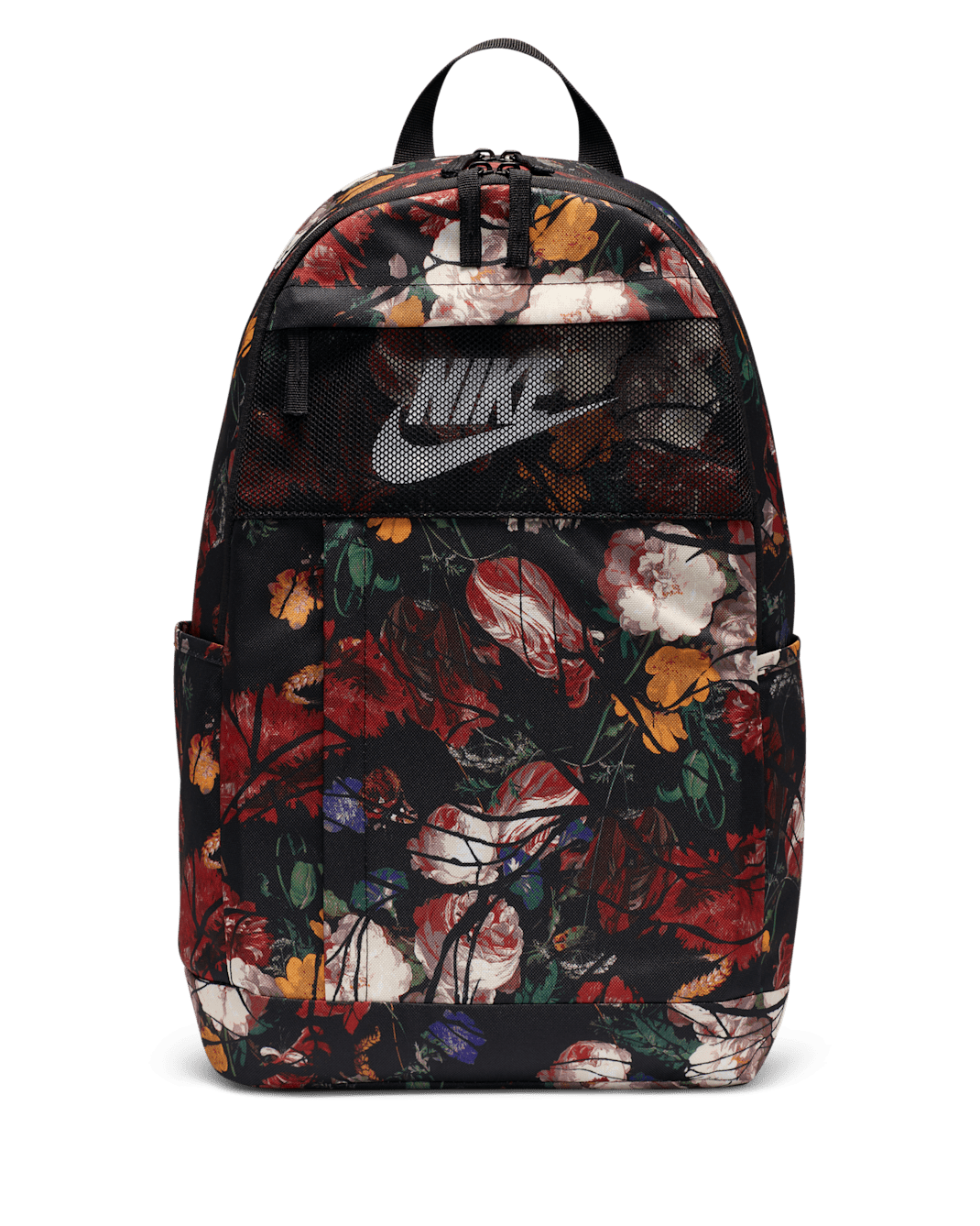 Nike Floral Backpack (21L) - Black/Black/White