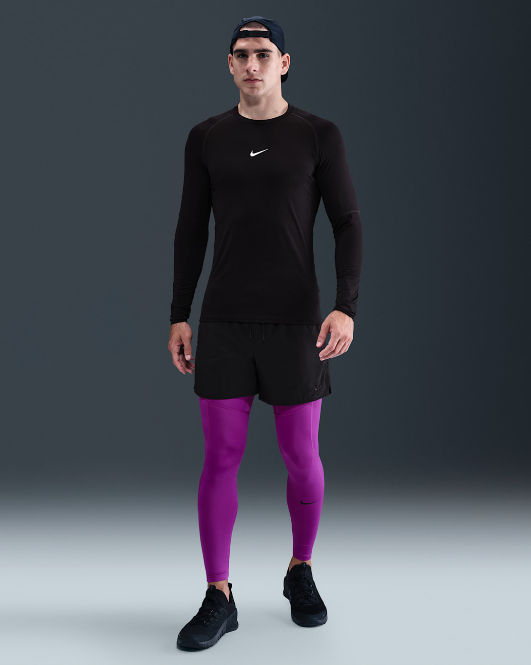 Mallas de fitness Dri-FIT para hombre Nike Pro - Morado vivo/Negro