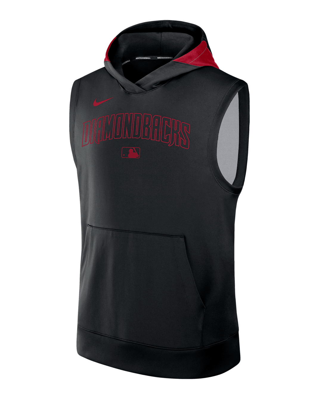 Arizona Diamondbacks Authentic Collection Men’s Nike Dri-FIT MLB Sleeveless Pullover Hoodie - Black