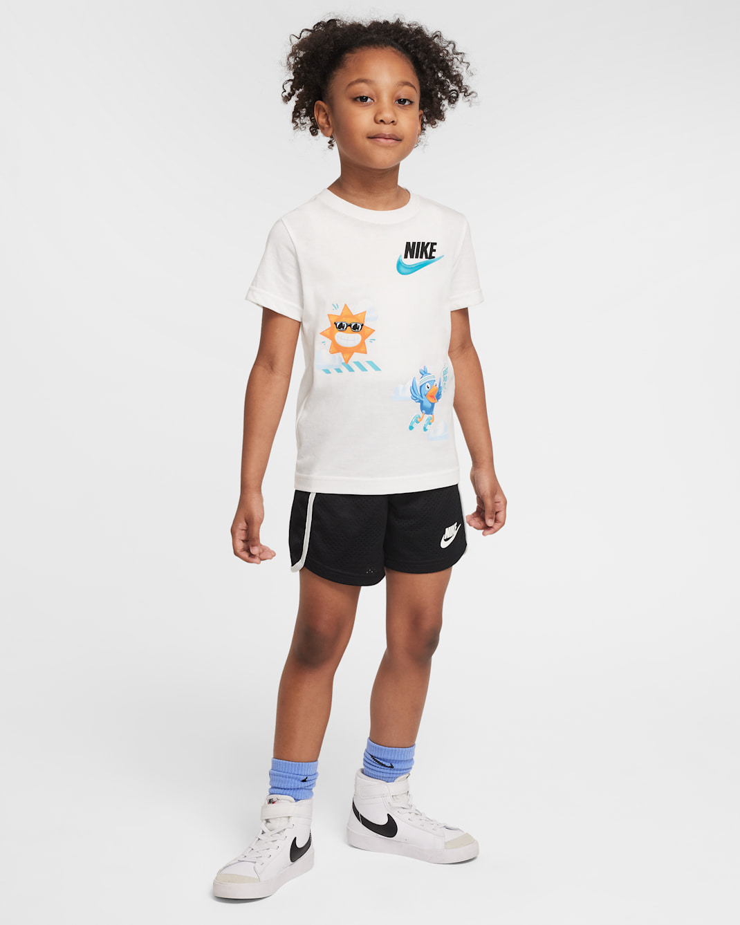 Conjunto de 2 piezas con shorts para preescolar Nike Dri-FIT - Negro