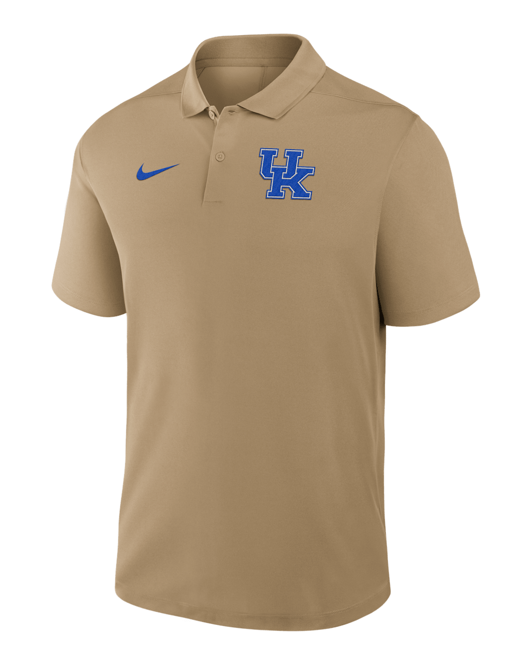 Polo universitario Nike Dri-FIT para hombre Kentucky Primetime Victory Primary Logo - Tostado/Beige