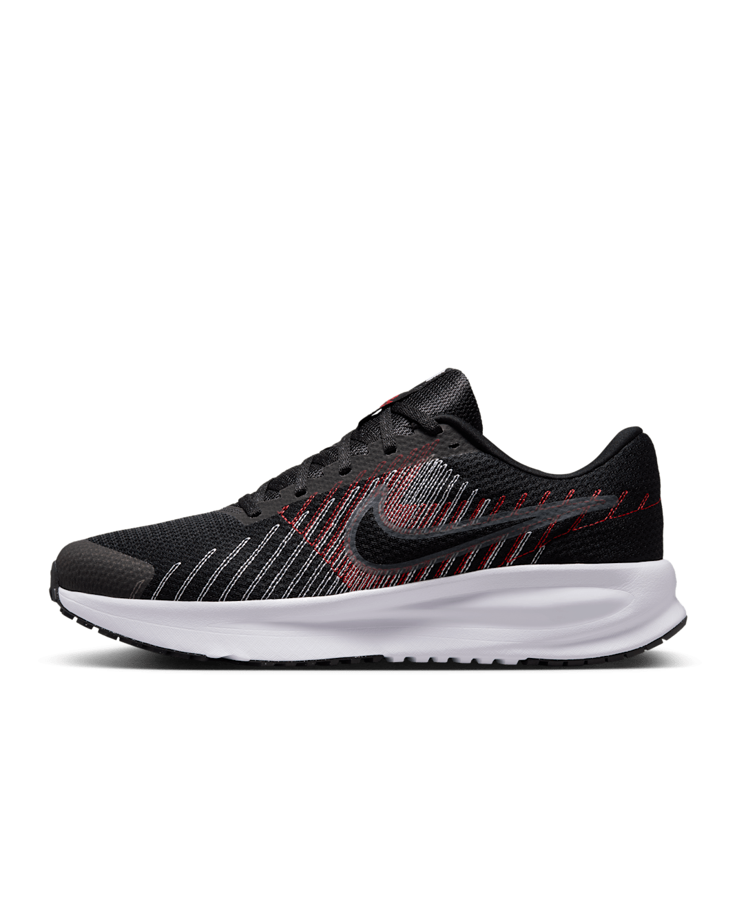 Nike Run Defy Men's Road-Running Shoes - Black/University Red/White/Cool Grey