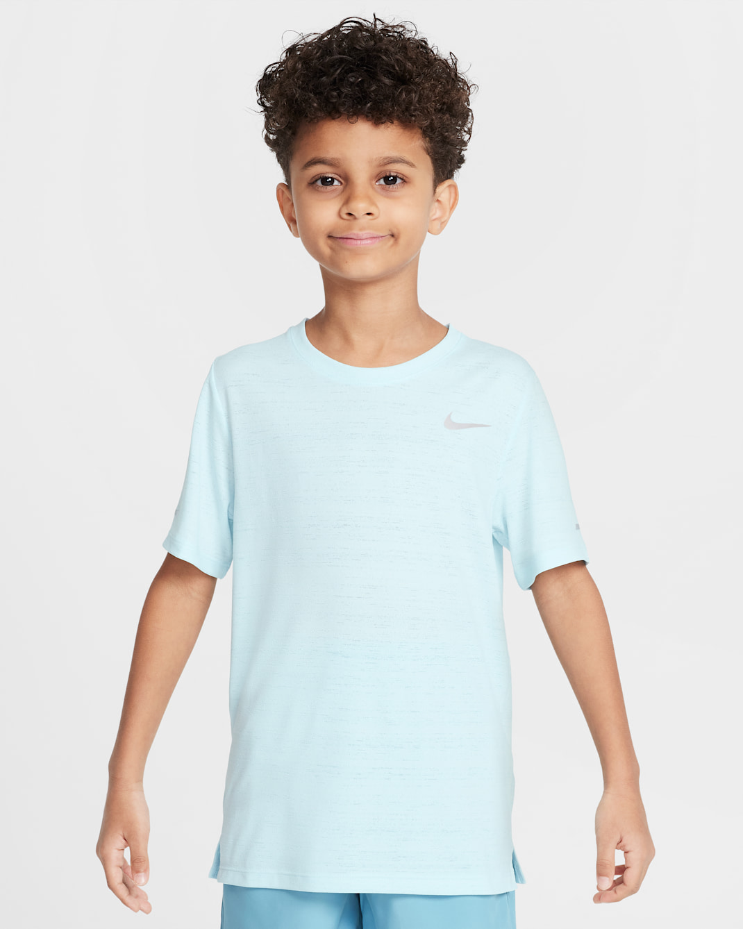 Nike Dri-FIT Miler Older Kids' (Boys') Training Top - Glacier Blue
