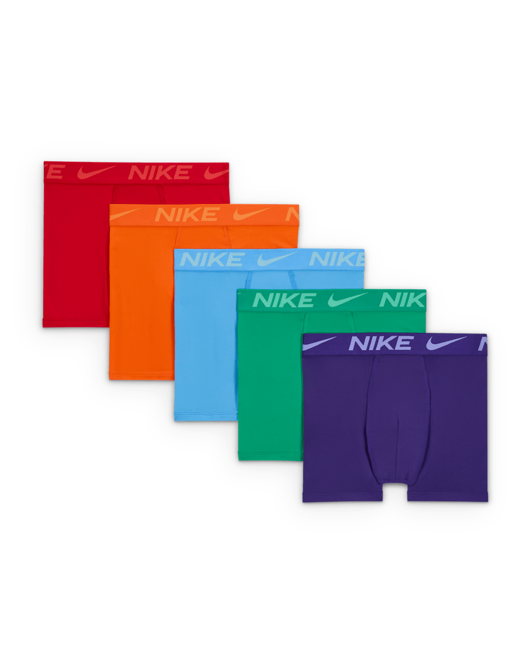 Ropa interior Color Pop para niños talla grande (paquete de 5) Nike Dri-FIT - Rojo universitario