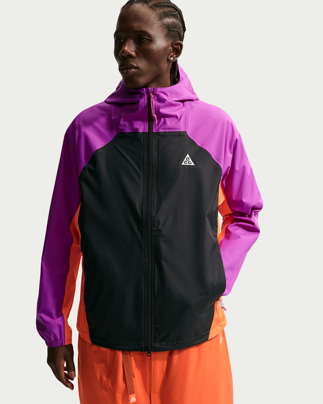 Nike ACG "Phantazma" Men's Storm-FIT ADV Jacket - Vivid Purple/Black/Safety Orange/Summit White