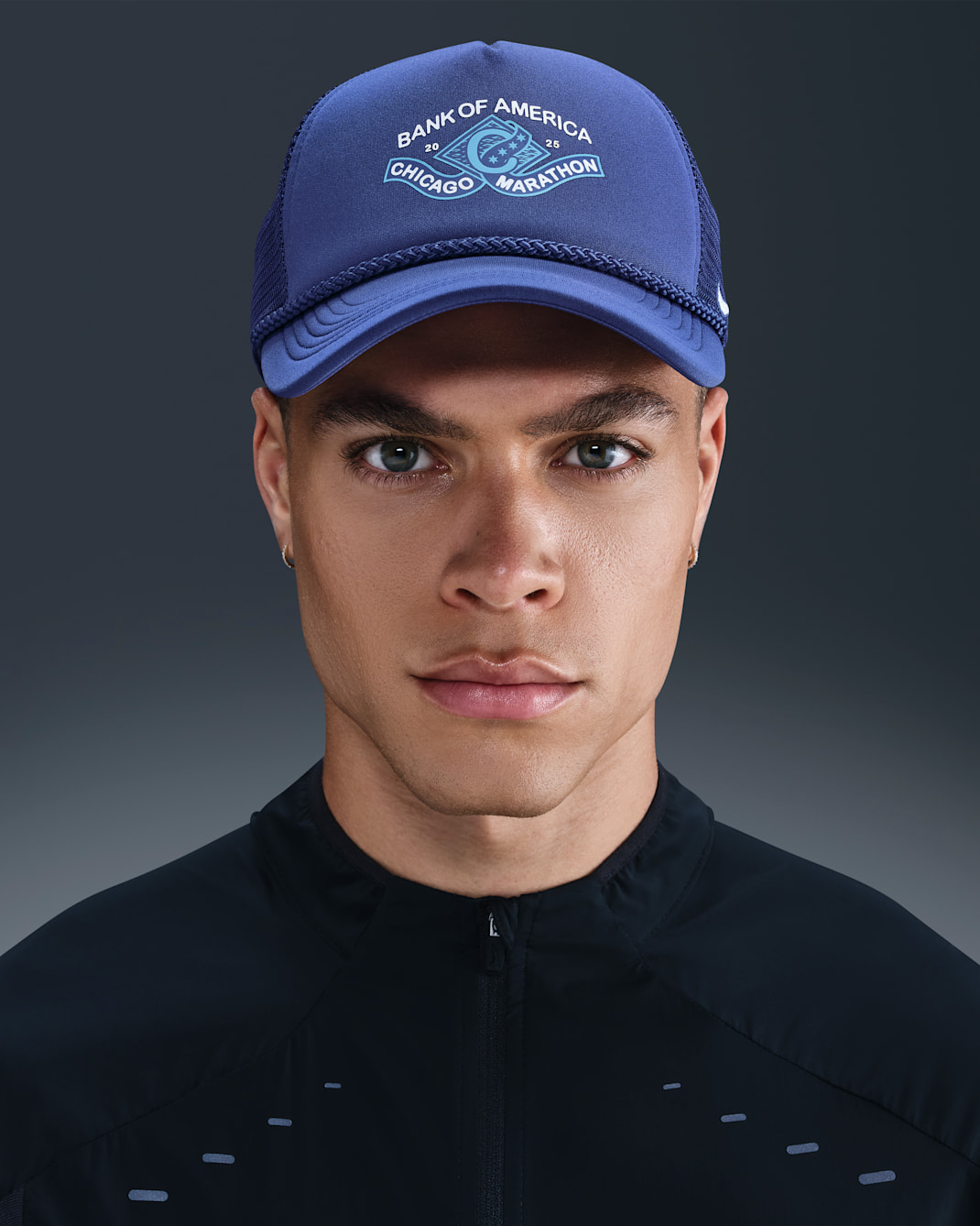 Nike Rise Dri-FIT Structured Trucker Cap - Deep Night/White