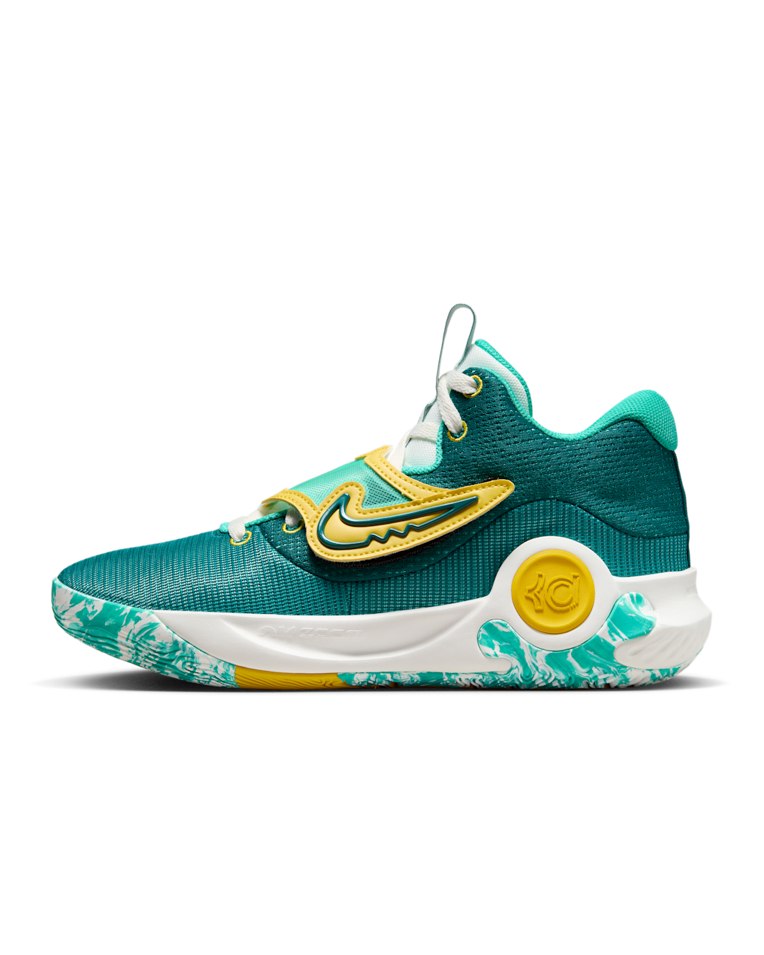 KD Trey 5 X EP Basketball Shoes - Clear Jade/Sail/Vivid Sulphur/Geode Teal