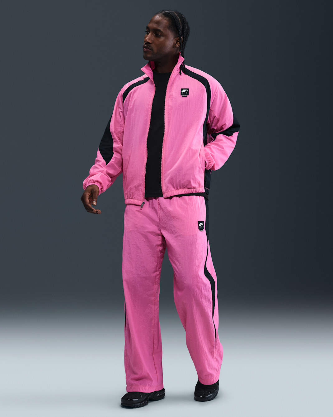 Pants deportivos de tejido Woven para hombre Nike Air - Rosa paleta/Negro/Negro