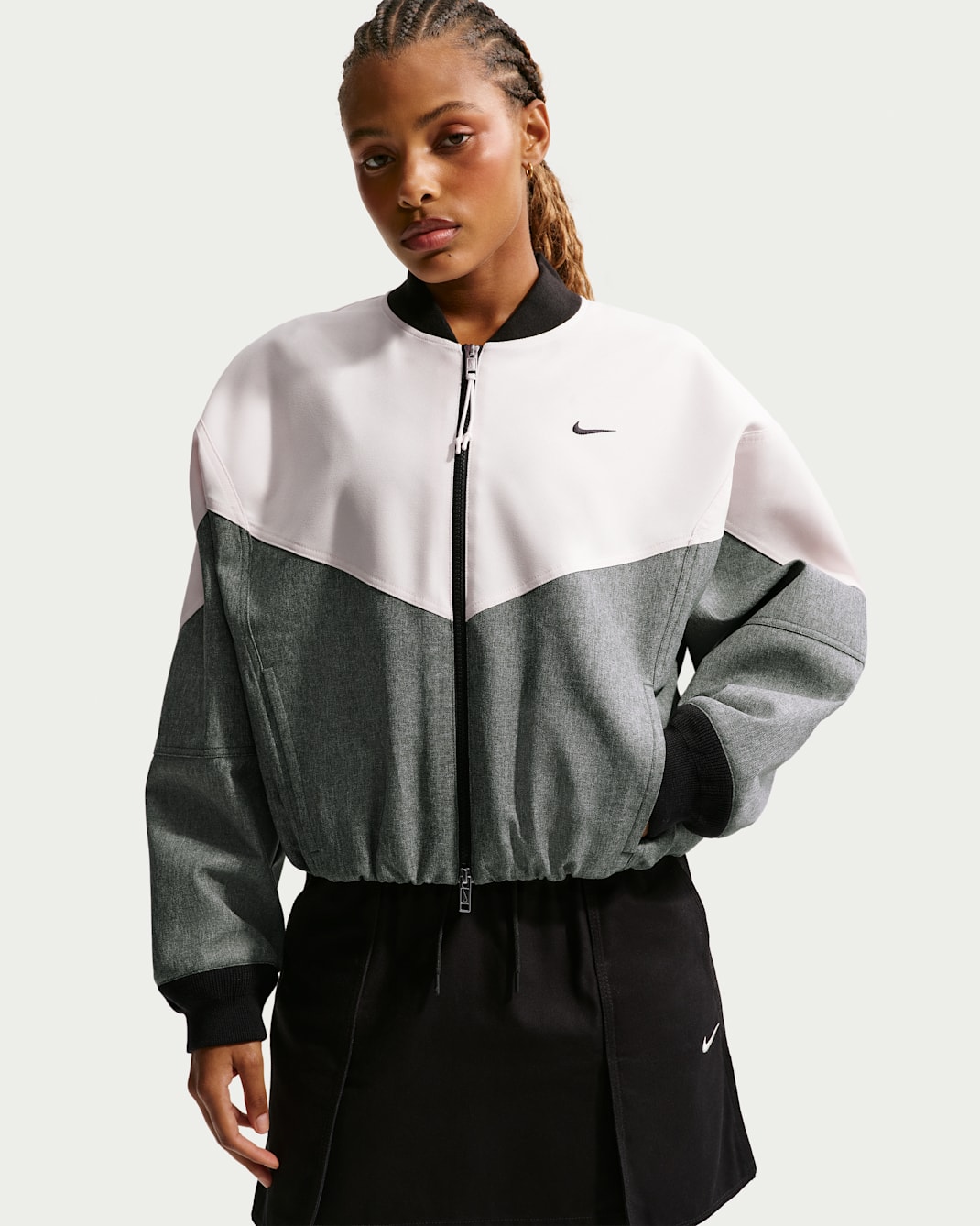 Nike Sportswear Women's Oversized Bomber Jacket - Fir/Chalk/Black