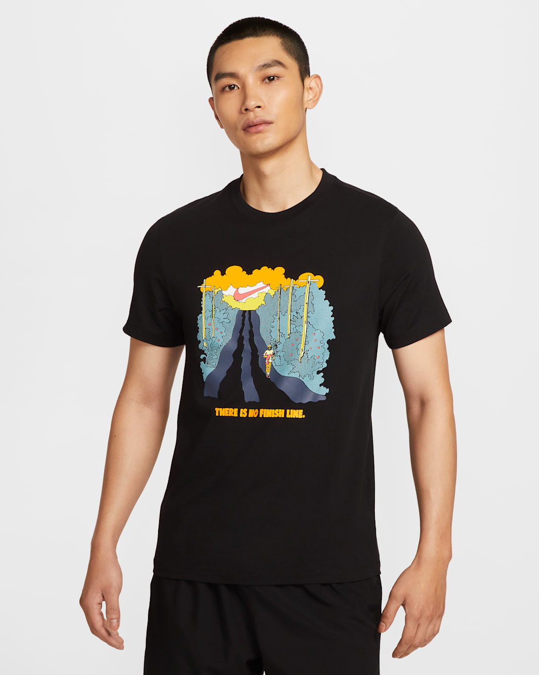 Nike Men's Running T-Shirt - Black