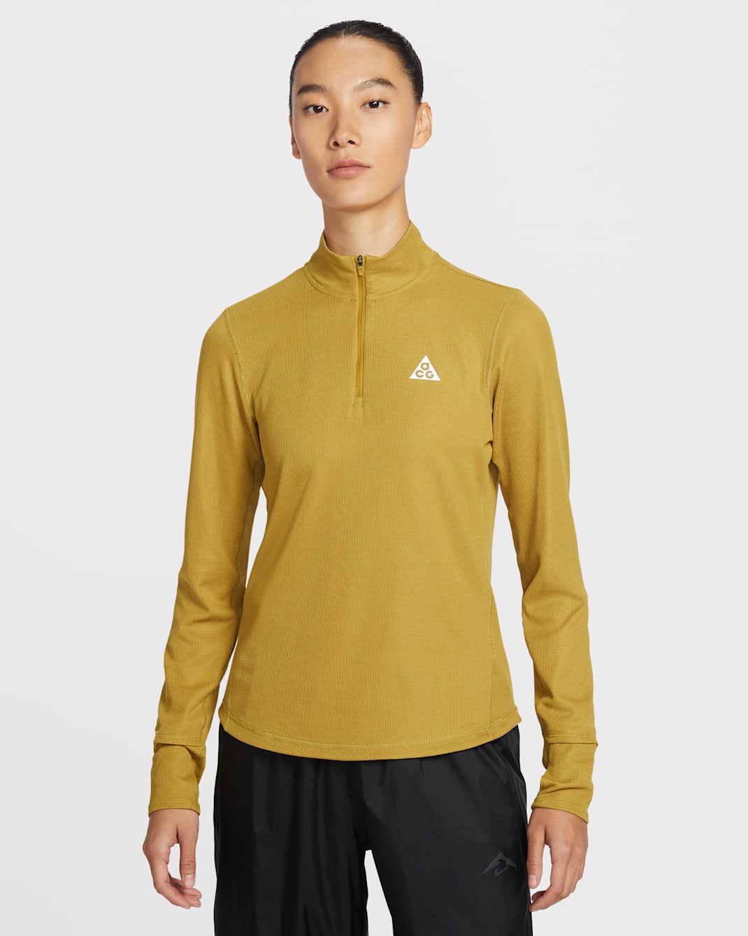 Nike ACG Women's Dri-FIT 1/2-Zip Trail Running Top - Peat Moss/Summit White