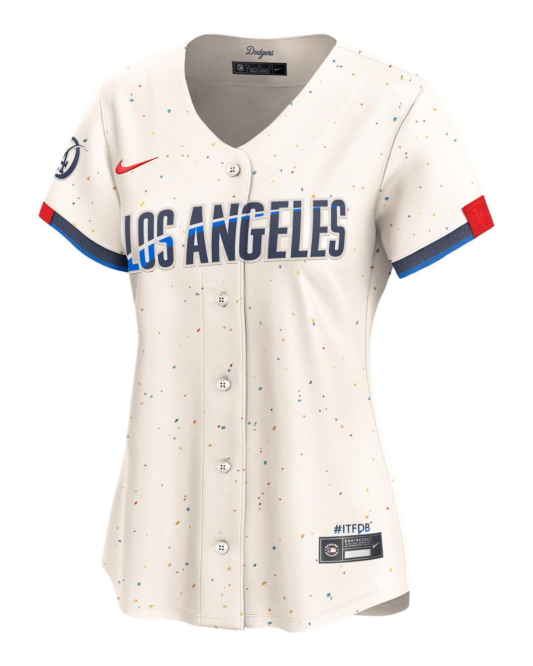 Jersey Nike Dri-FIT ADV de la MLB Limited para mujer Los Angeles Dodgers City Connect - Crema