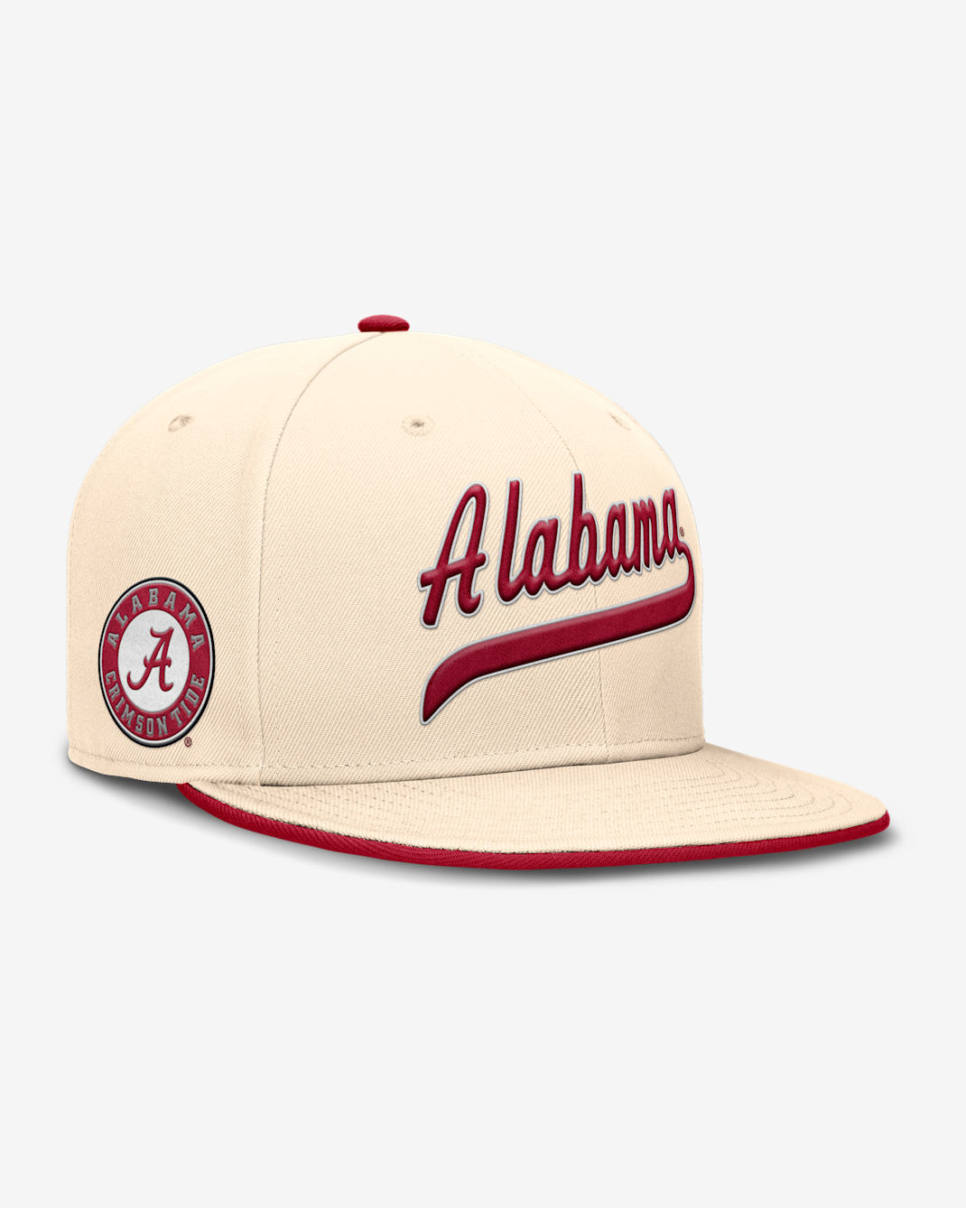Alabama Crimson Tide Primetime True Men's Nike Dri-FIT College Fitted Hat - Natural