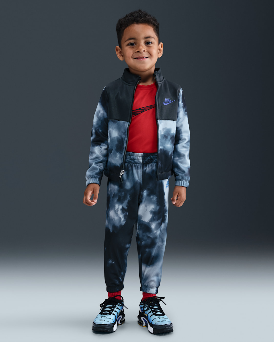 Nike Sportswear Dri-FIT Toddler Futura Storm Printed 2-Piece Propus Set - Dark Smoke Grey