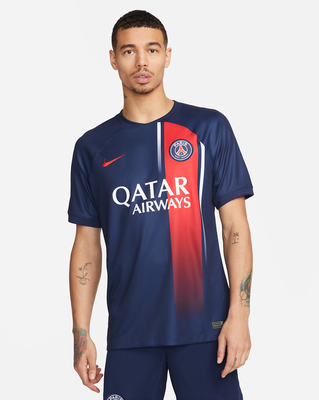 Paris Saint-Germain 2023/24 Stadium Home Men's Nike Dri-FIT Football Shirt - Midnight Navy/University Red/University Red