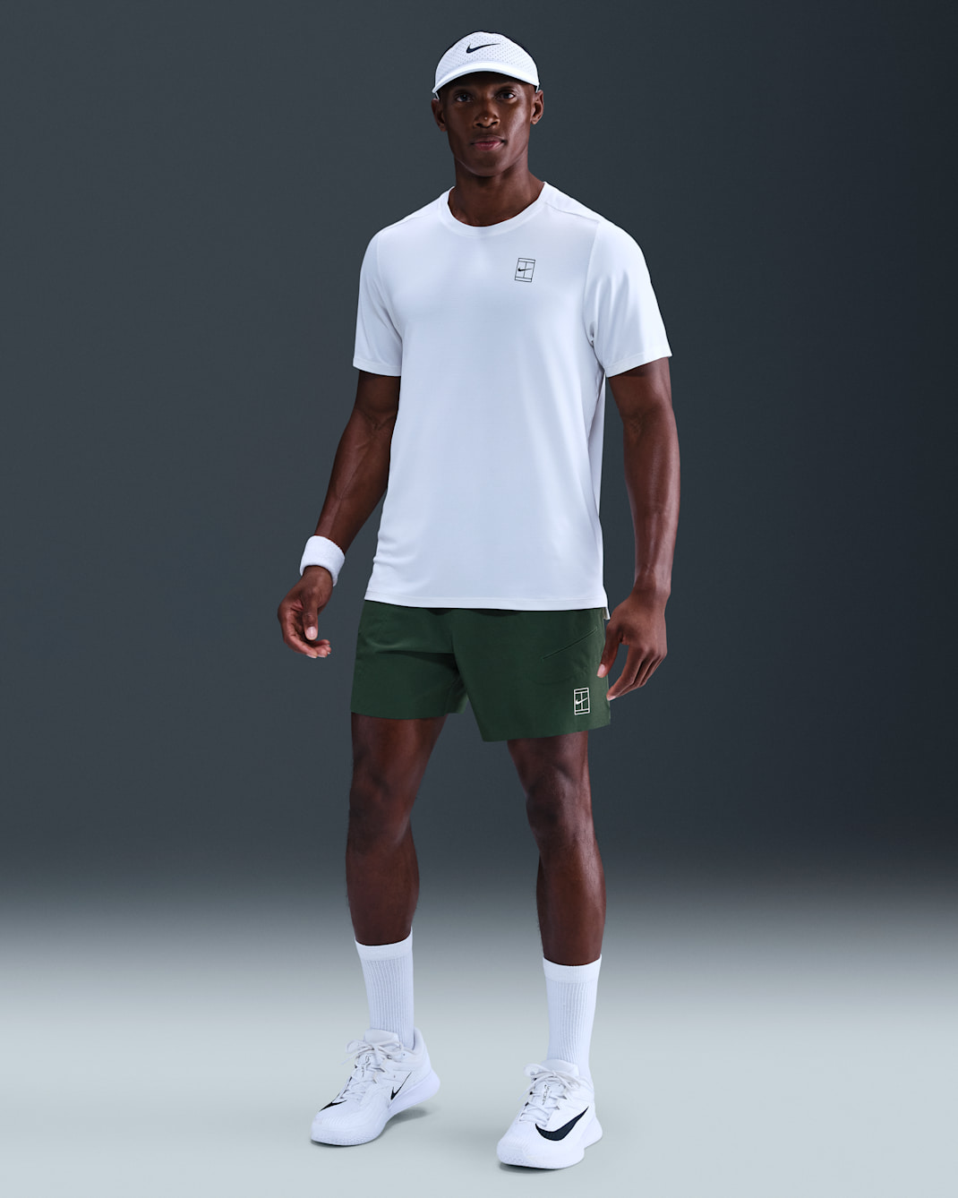 NikeCourt Advantage Men's Dri-FIT 15cm (approx.) Tennis Shorts - Fir