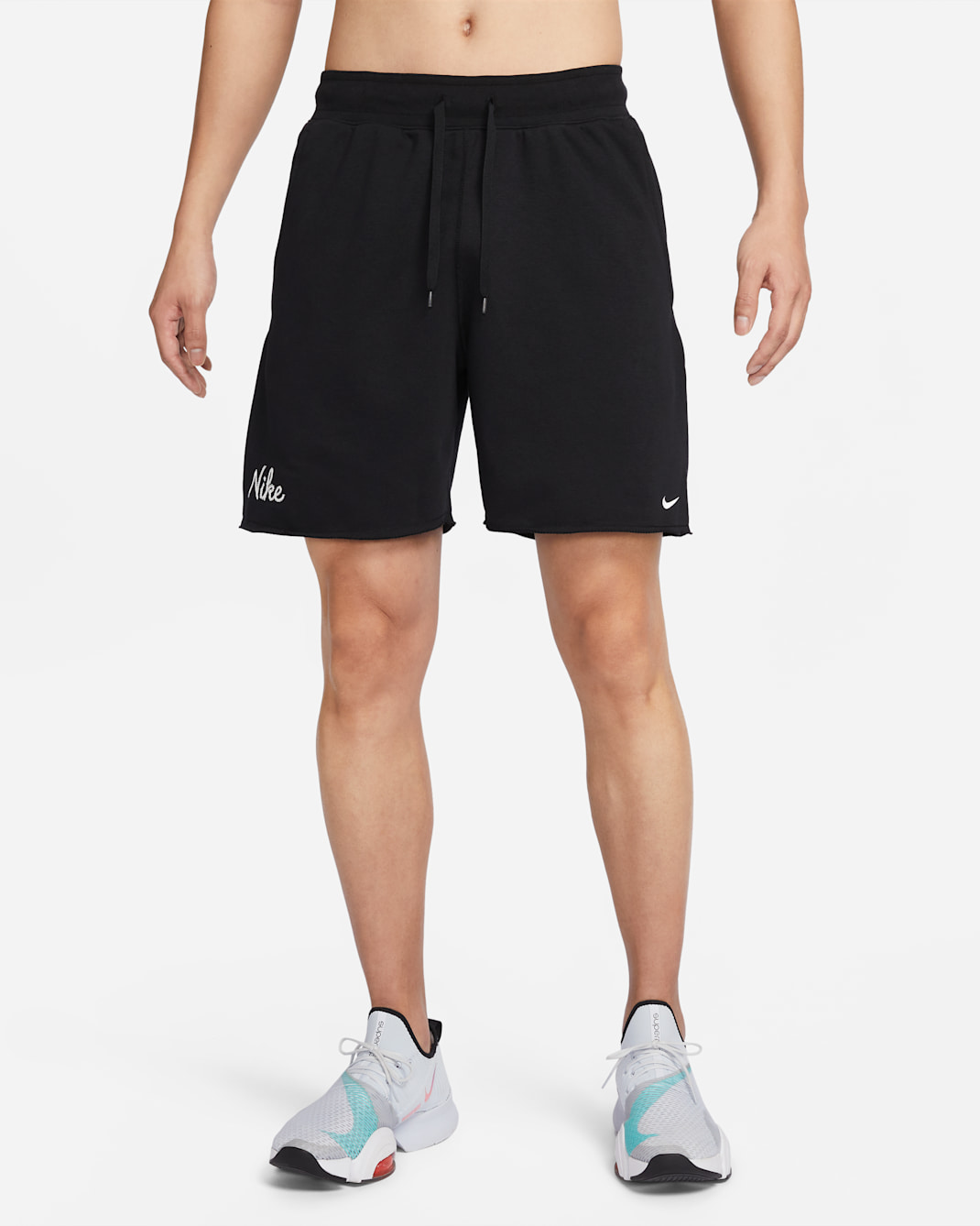 Nike Dri-FIT Men's Fleece Fitness Shorts - Black/Summit White