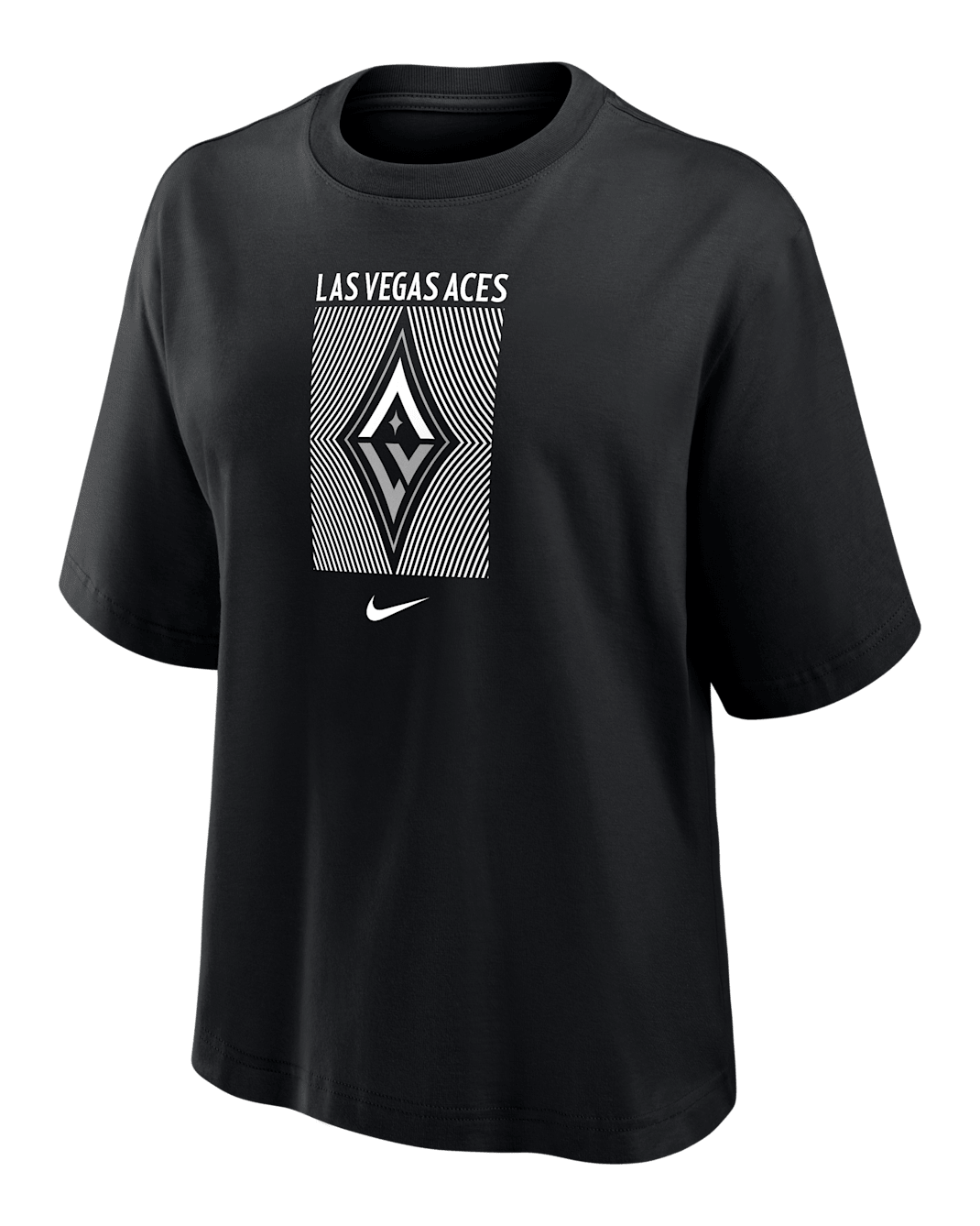 Playera Nike de la WNBA de corte cuadrado para mujer Las Vegas Aces - Negro