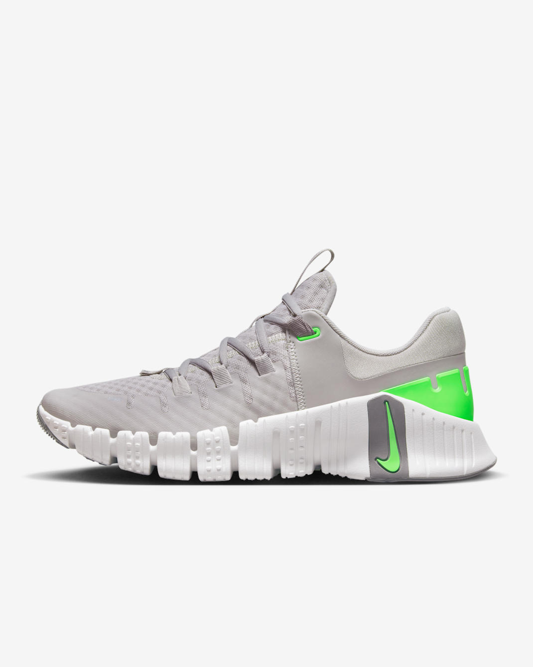 Nike Free Metcon 5 Men's Workout Shoes - Light Iron Ore/Phantom/Flat Pewter/Green Strike