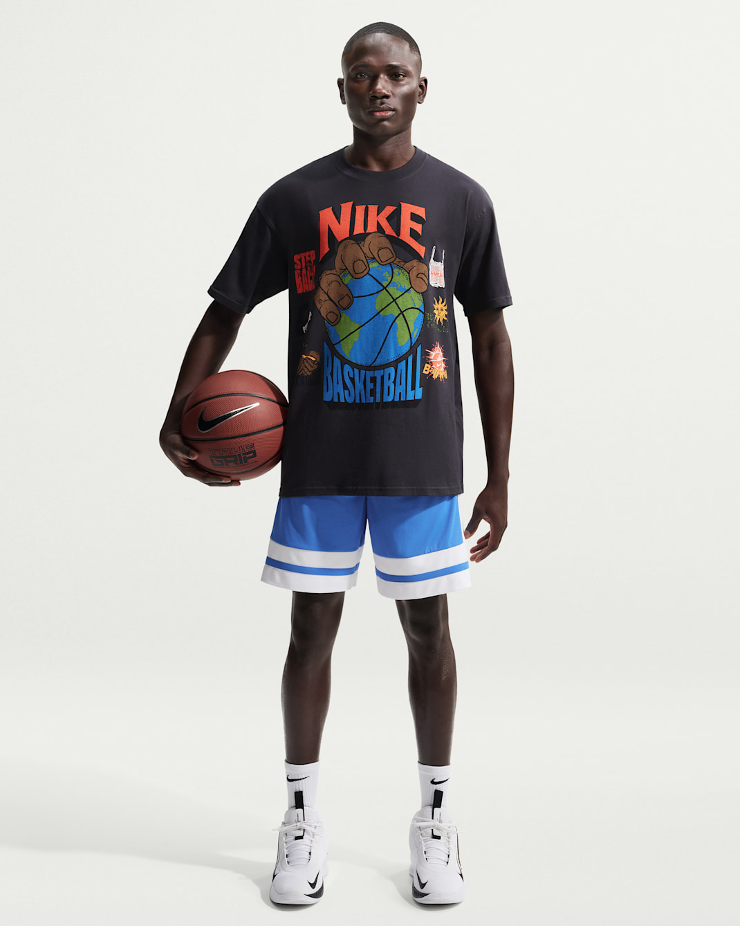 Nike Men's Dri-FIT 8" Basketball Shorts - Pacific Blue/White/Pacific Blue/White