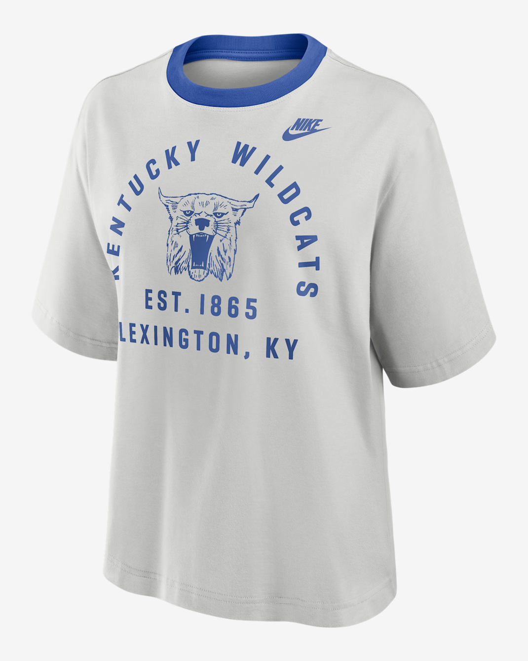 Kentucky Legacy Arch Script Boxy Women's Nike College T-Shirt - Grey