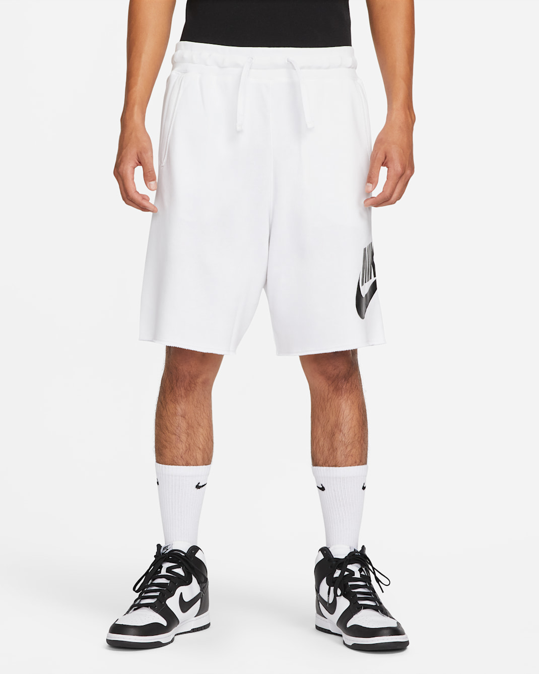 Shorts de French Terry para hombre Nike Club Alumni - Blanco/Blanco/Negro