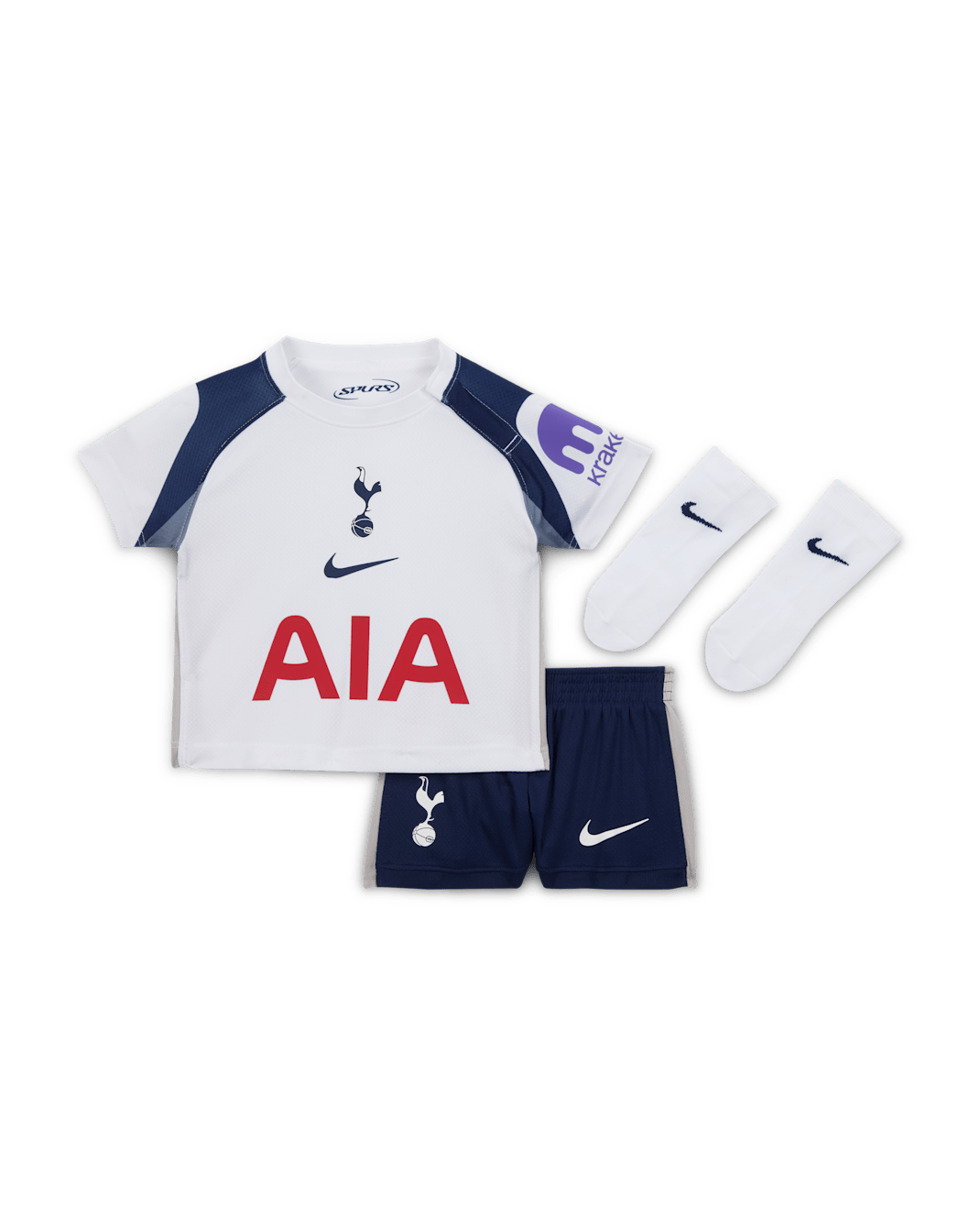 Tottenham Hotspur 2025/26 Stadium Home Baby/Toddler Nike Football Replica 3-Piece Kit - White/Binary Blue/Light Iron Ore/Binary Blue