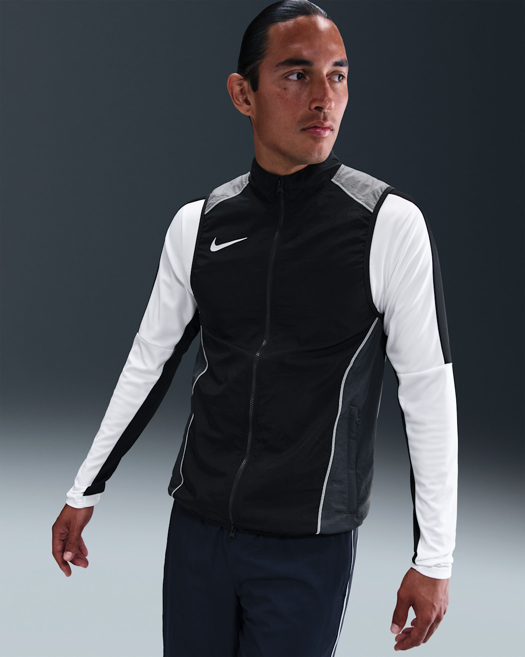 Chaleco de fútbol Repel para hombre Nike Strike+ - Negro/Antracita/Gris humo/Polvo fotón