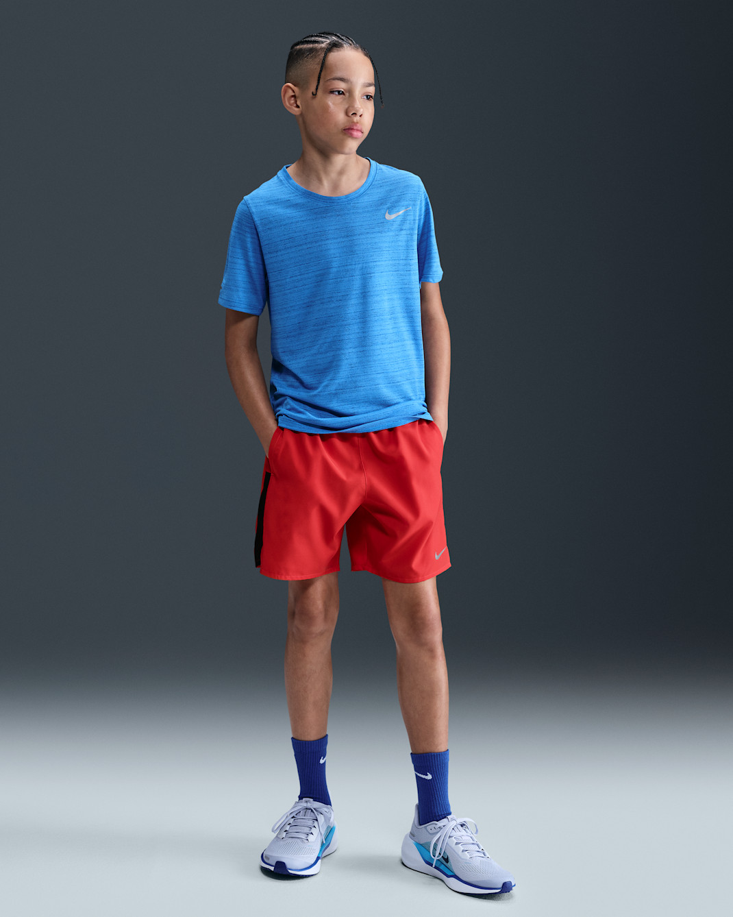 Nike Dri-FIT Challenger Older Kids' (Boys') Training Shorts - Light Crimson/Black