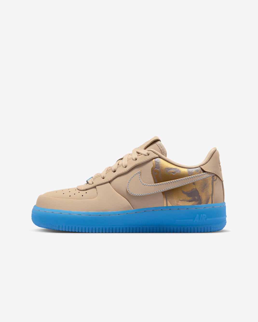 Tenis para niños grandes Nike Air Force 1 Low - Lino/Azul universitario/Lino
