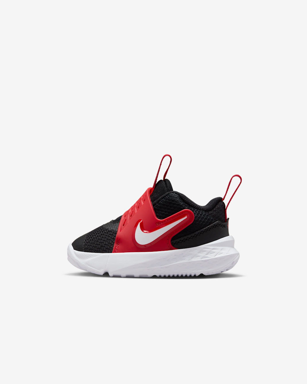 Nike Team Hustle D 12 Baby/Toddler Shoes - Black/University Red/White