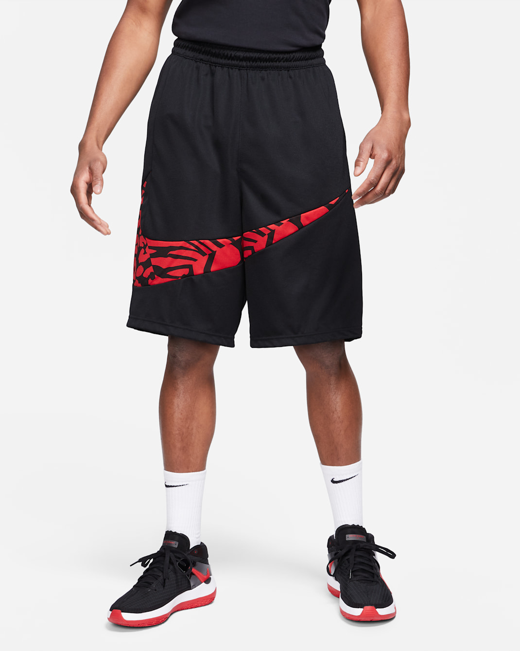 Nike Dri-FIT 2.0 Men's Basketball Printed Shorts - Black/University Red