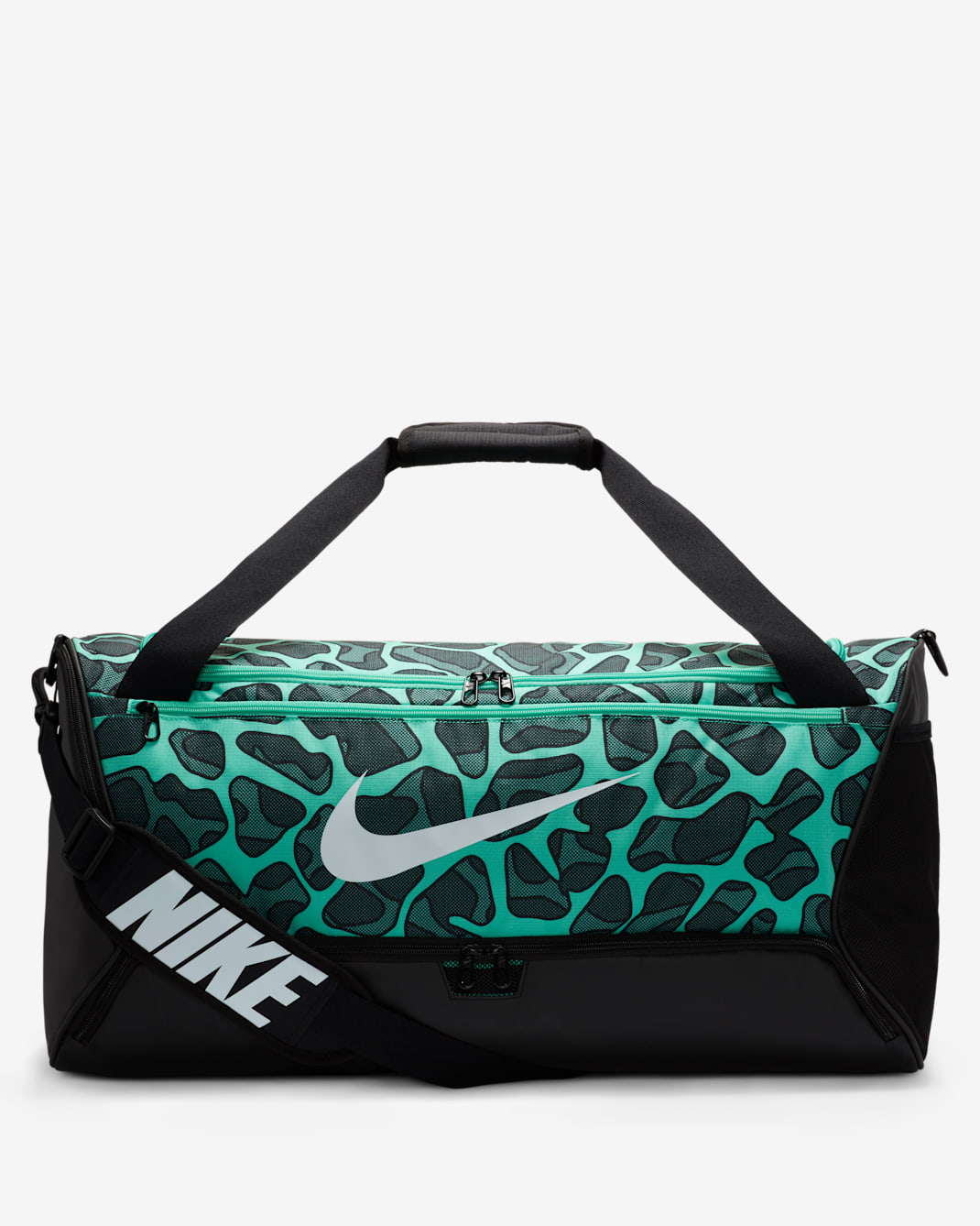 Nike Brasilia Duffel Bag (Medium, 60L) - Light Menta/Black/White
