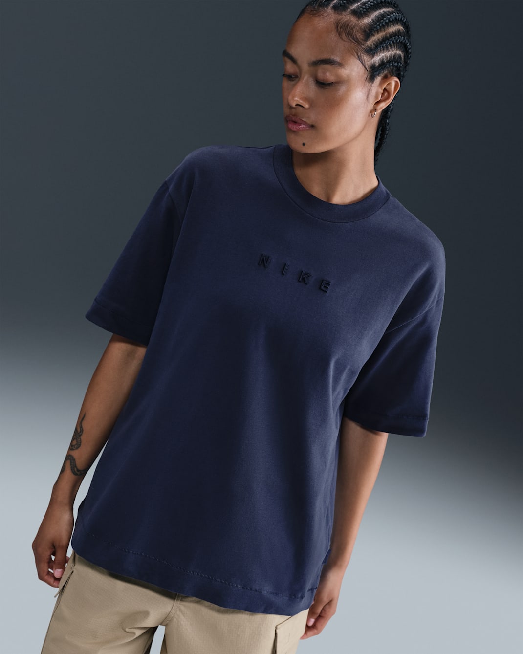 Nike Sportswear Women's Oversized Short-Sleeve T-Shirt - Midnight Navy