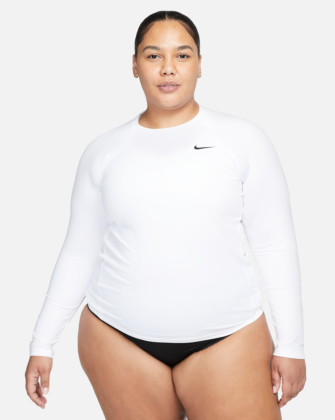 Nike Essential Dri-FIT Women's Long-Sleeve Hydroguard Swim Top (Plus Size) - White
