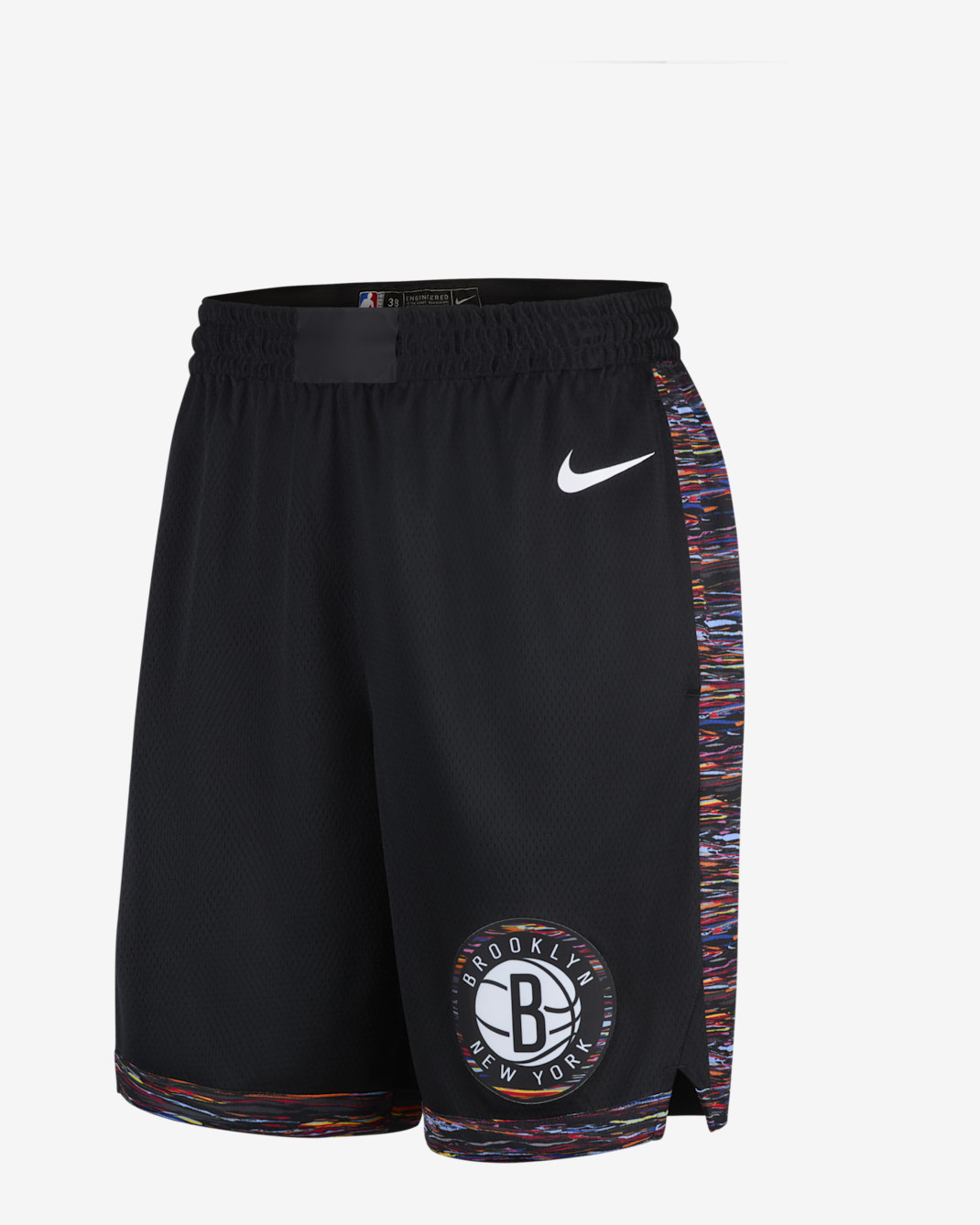 Brooklyn Nets City Edition Men's Nike Dri-FIT NBA Swingman Shorts - Black/White