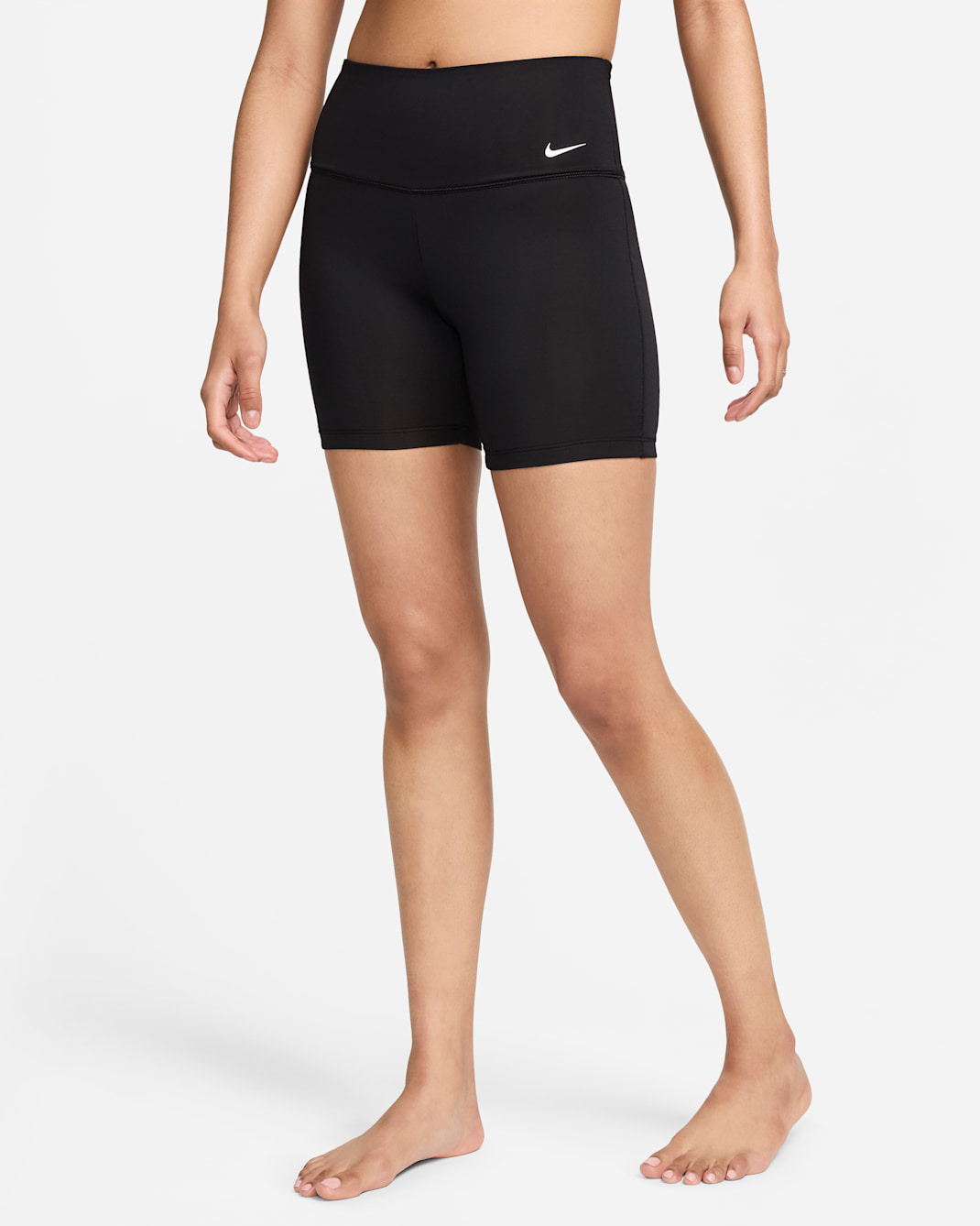Shorts de natación de 15 cm para mujer Nike Essential - Negro/Blanco