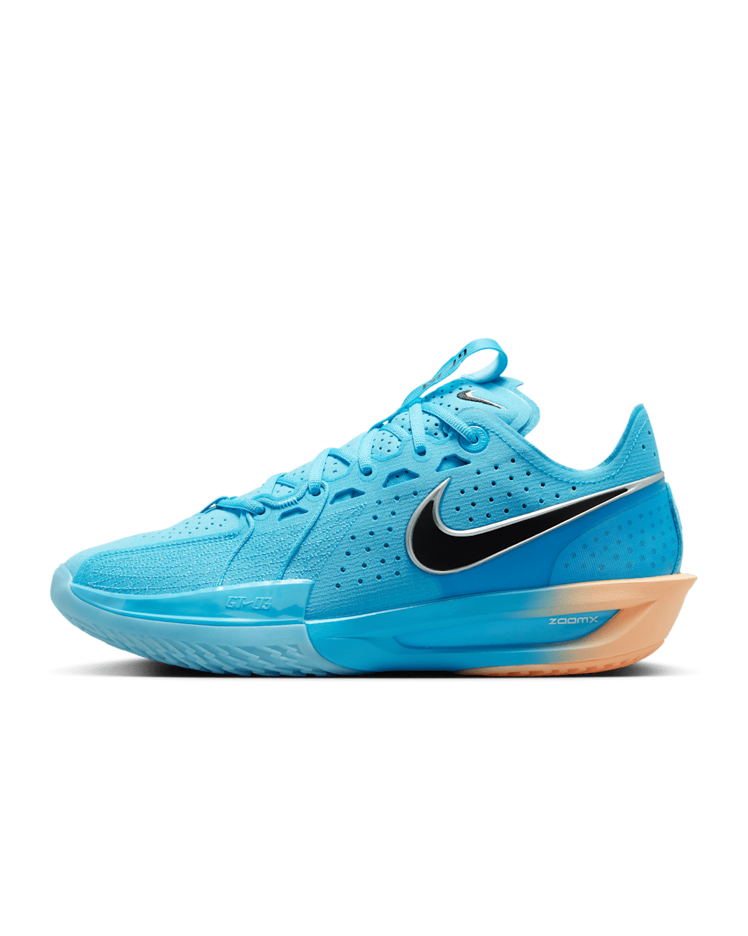 Nike G.T. Cut 3 EP Basketball Shoes - Blue Fury/Metallic Silver/Tangerine Tint/Black