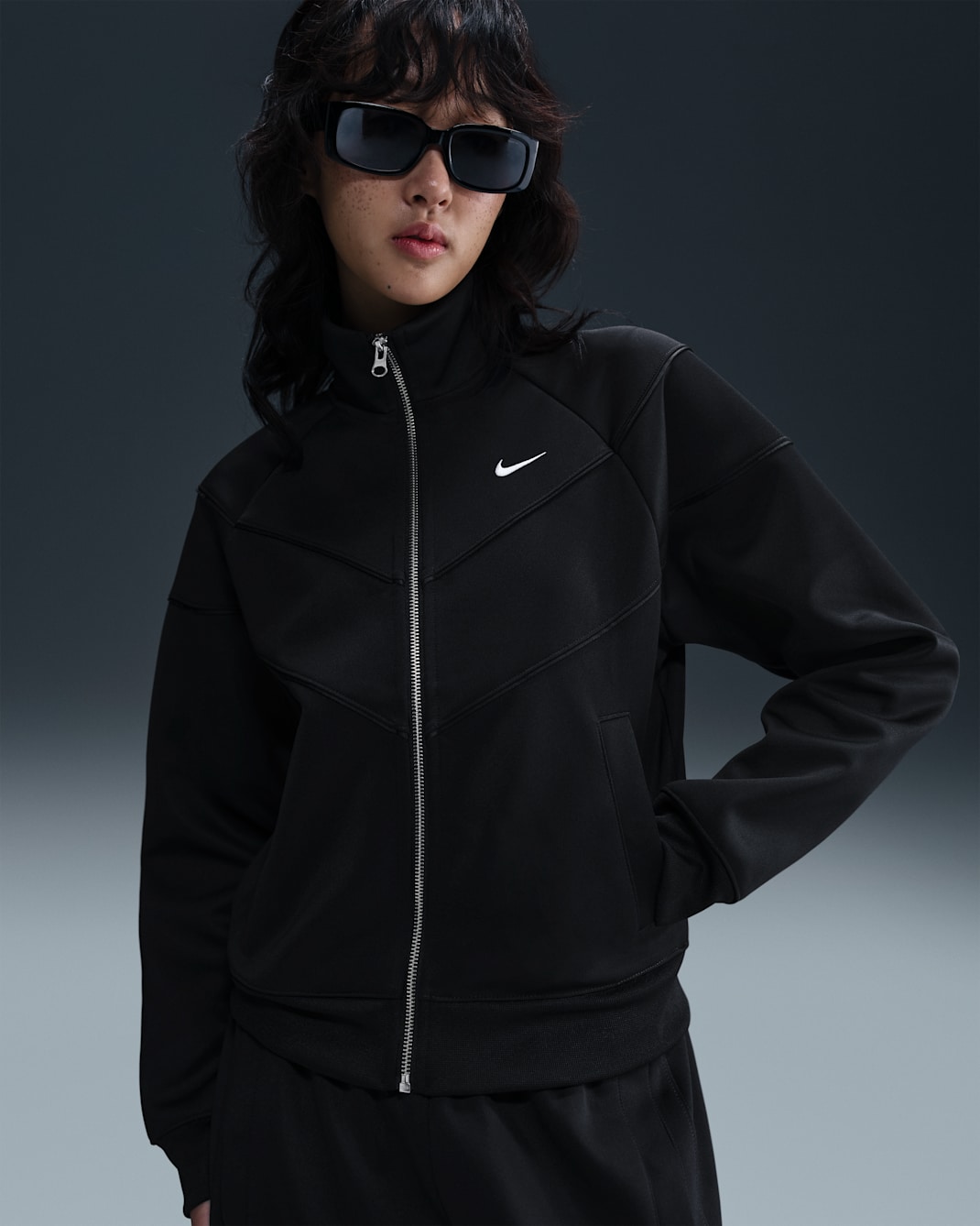 Nike Sportswear Windrunner Women's Knit Jacket - Black/White