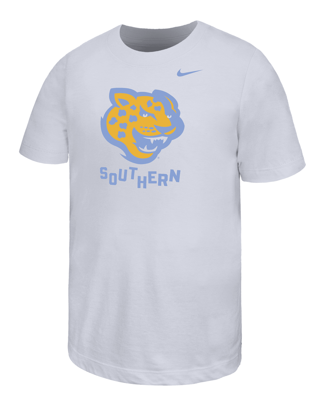 Playera de manga corta para niños talla grande Nike College (Southern University and A&M) - Blanco