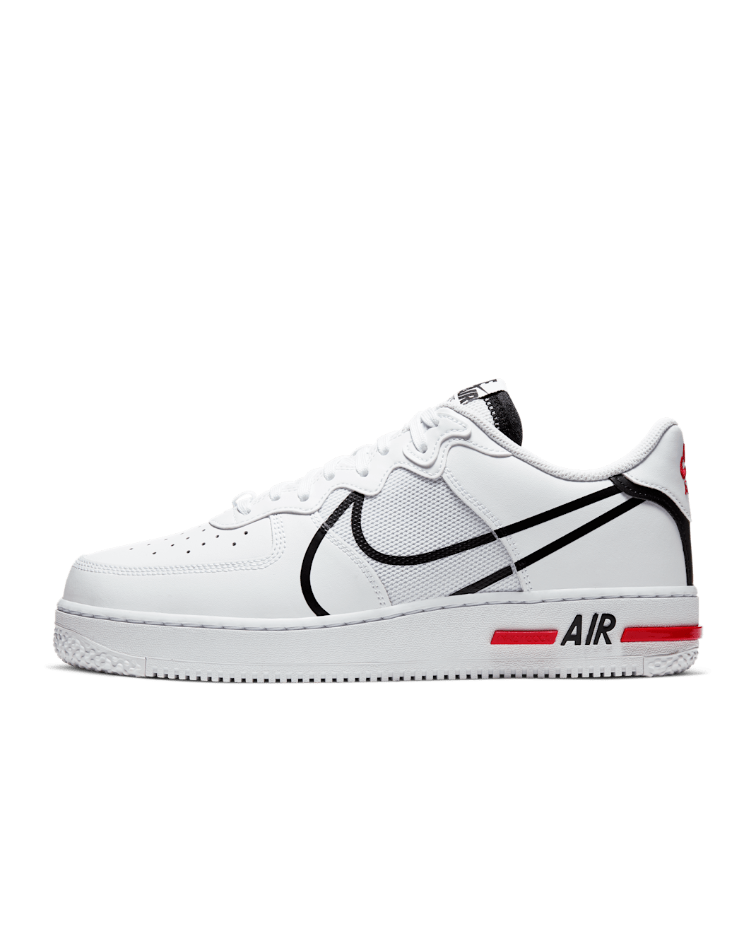 Nike Air Force 1 React Herrenschuh - Weiß/University Red/Schwarz