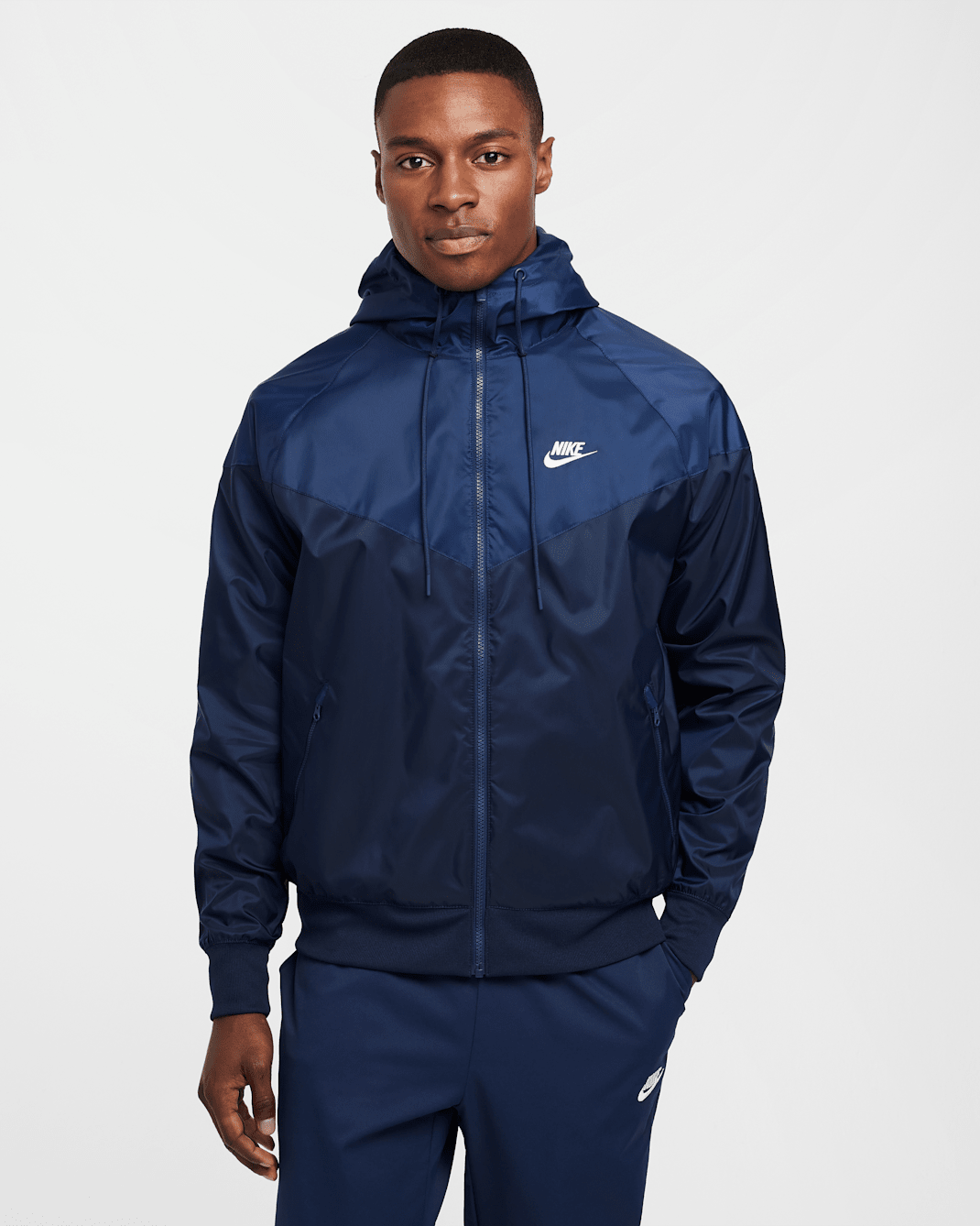 เสื้อแจ็คเก็ตมีฮู้ดผู้ชาย Nike Sportswear Windrunner - Obsidian/Midnight Navy/Sail
