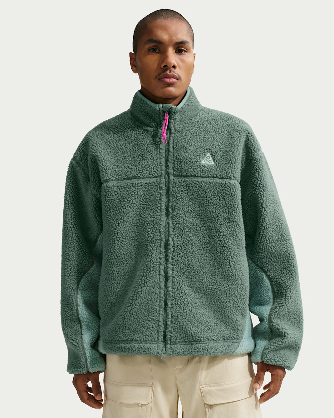 Nike ACG "Canwell Glacier" Men's Therma-FIT ADV Windproof Jacket - Clay Green/Cannon/Seaweed/Summit White