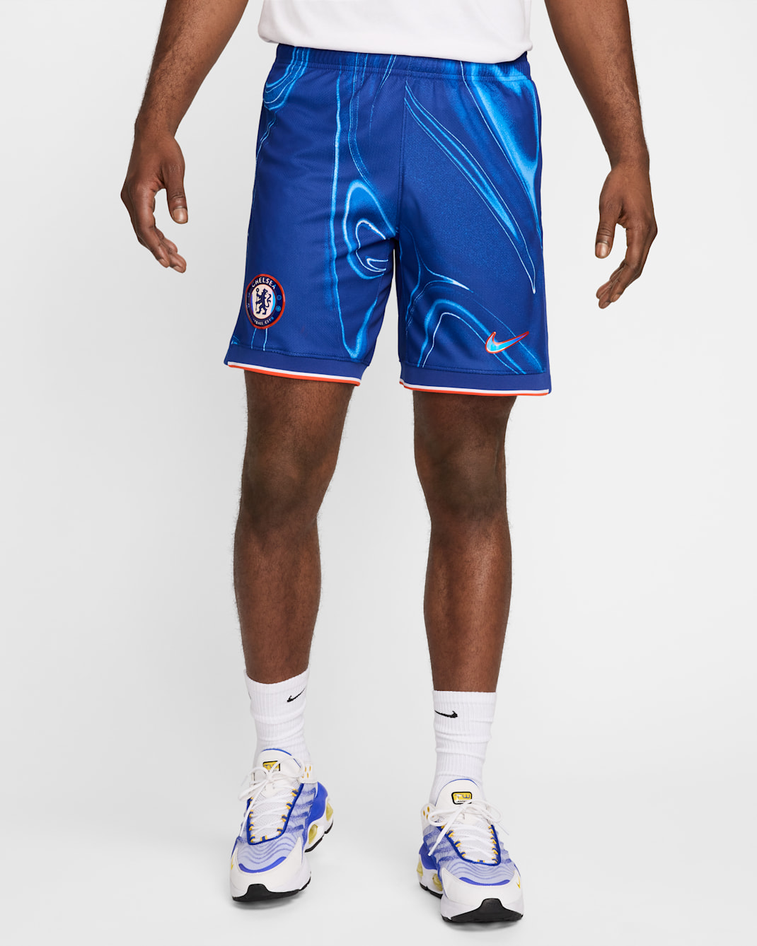 Chelsea FC 2024/25 Stadium hazai Nike Dri-FIT férfi replika futballrövidnadrág - Rush Blue/Team Orange/Fehér