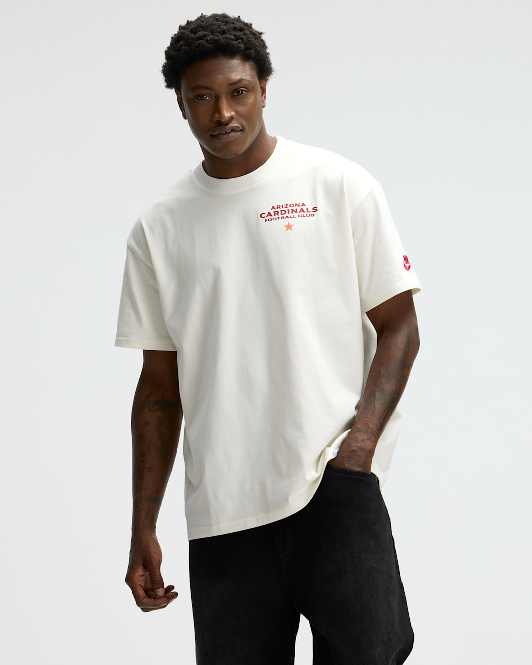 Playera Nike de la NFL para hombre Arizona Cardinals Rivalries Collection Essential Max90 - Crema