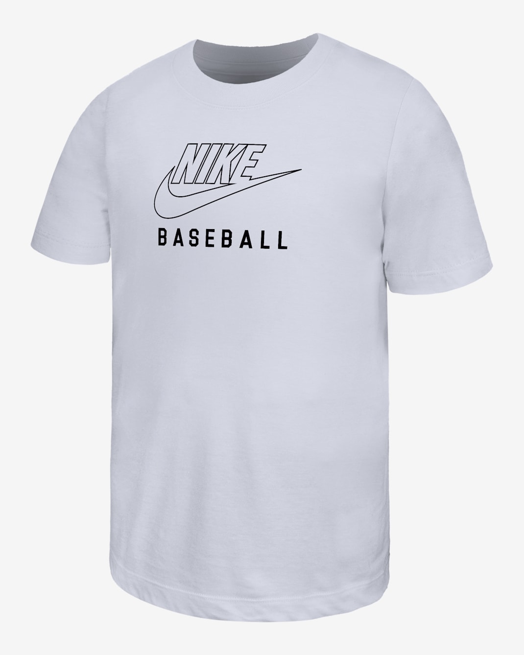 Nike Swoosh Big Kids' Baseball T-Shirt - White