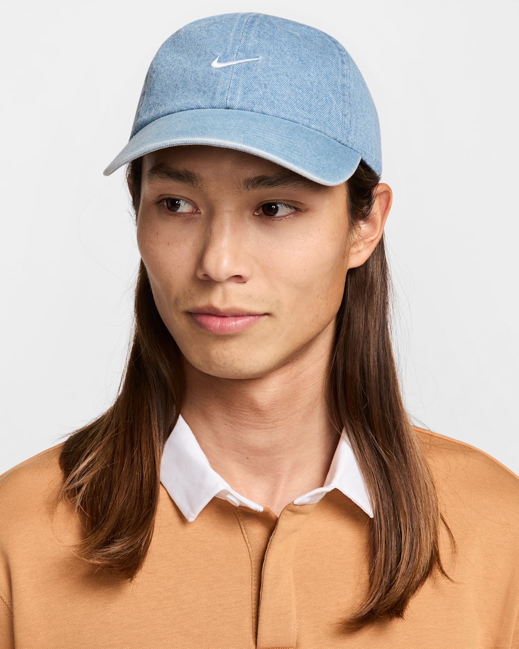 Casquette souple en denim Nike Club - Aegean Storm/Thunder Blue/Blanc