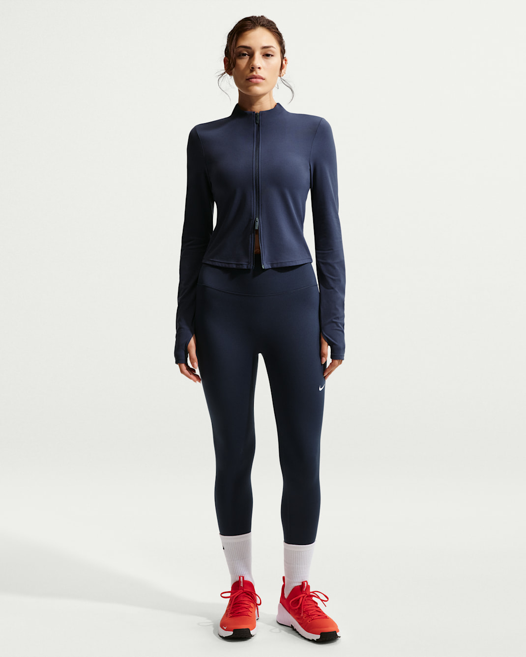 Nike One Women's High-Waisted 7/8 Leggings - Midnight Navy/White