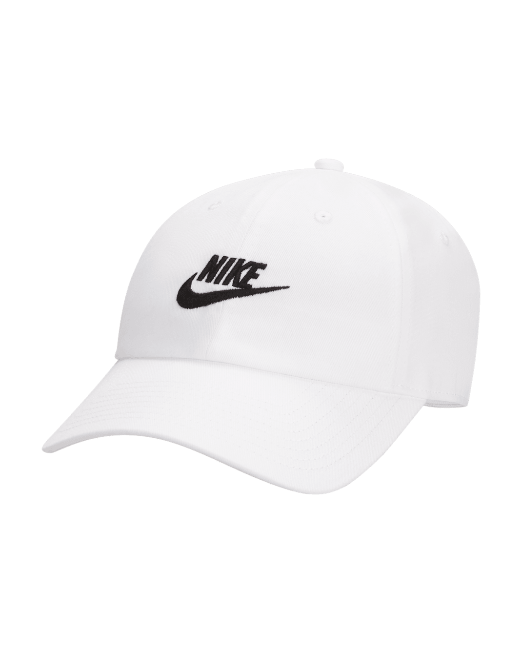 Nike Club ongestructureerde Futura Wash pet - Wit/Zwart