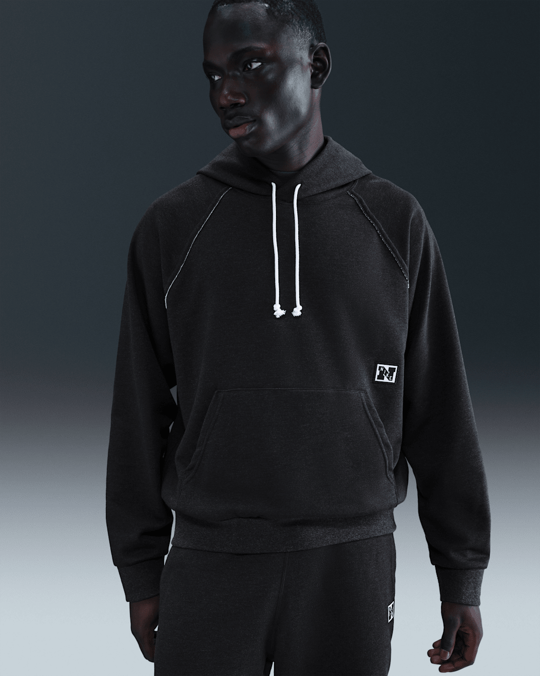 Nike Gym Heritage Men's Dri-FIT Fleece Training Top - Black/Heather/Pale Ivory/Black